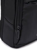 D-Pack Men's Black Technological Fabric Crossbody Bag | Derimod D-Pack Men's Black Technological Fabric Crossbody Bag | Derimod