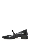 Women's Black Low Heel Patent Leather Ballerinas | Derimod Women's Black Low Heel Patent Leather Ballerinas | Derimod