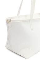 Woman White Long-Strap Printed Shoulder Bag | Derimod Woman White Long-Strap Printed Shoulder Bag | Derimod