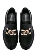 Kadın Siyah Tokalı Maskülen Loafer | Derimod Kadın Siyah Tokalı Maskülen Loafer | Derimod