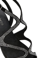 Women's Black Stone Buckle Sandals | Derimod Women's Black Stone Buckle Sandals | Derimod