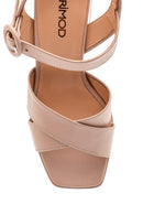 Kadın Casual Platform Topuklu Deri Sandalet | Derimod Kadın Casual Platform Topuklu Deri Sandalet | Derimod