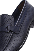 Erkek Lacivert Deri Klasik Loafer | Derimod Erkek Lacivert Deri Klasik Loafer | Derimod