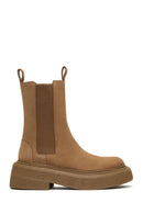 Kadın Taba Süet Deri Chelsea Bot | Derimod Kadın Taba Süet Deri Chelsea Bot | Derimod