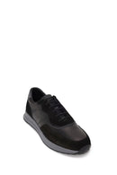 Male Black Lace-up Suede Leather Sneaker | Derimod Male Black Lace-up Suede Leather Sneaker | Derimod