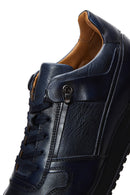 Erkek Lacivert Deri Sneaker | Derimod Erkek Lacivert Deri Sneaker | Derimod