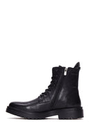 Men's Black Leather Zippered Casual Boots | Derimod Men's Black Leather Zippered Casual Boots | Derimod