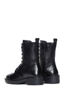 Kadın Siyah Bağcıklı Fermuarlı Bot | Derimod Kadın Siyah Bağcıklı Fermuarlı Bot | Derimod