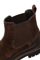 Male Brown Thick-Soled Suede Chelsea Boots | Derimod Male Brown Thick-Soled Suede Chelsea Boots | Derimod