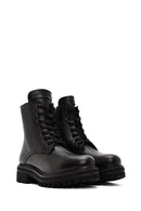 Women's Black Zippered Leather Boots | Derimod Women's Black Zippered Leather Boots | Derimod