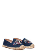 Kadın Mavi Taşlı Espadril | Derimod Kadın Mavi Taşlı Espadril | Derimod