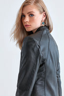 Norma Women's Leather Jacket | Derimod Norma Women's Leather Jacket | Derimod