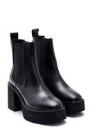 Women's Leather Platform Heeled Boots | Derimod Women's Leather Platform Heeled Boots | Derimod