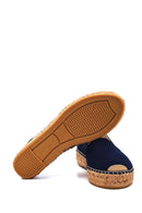 Women's Navy Blue Straw Sole Espadrille | Derimod Women's Navy Blue Straw Sole Espadrille | Derimod