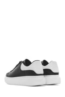Erkek Siyah Bağcıklı Kalın Tabanlı Deri Sneaker | Derimod Erkek Siyah Bağcıklı Kalın Tabanlı Deri Sneaker | Derimod