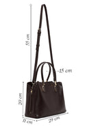 Woman Brown Classic Shoulder Bag with Long Strap | Derimod Woman Brown Classic Shoulder Bag with Long Strap | Derimod