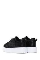 Kadın Siyah Bağcıklı Kapitone Sneaker | Derimod Kadın Siyah Bağcıklı Kapitone Sneaker | Derimod