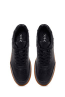 Male Black Lace-up Leather Sneaker | Derimod Male Black Lace-up Leather Sneaker | Derimod