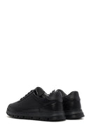 Men's Black Lace-Up Leather Casual Sneaker | Derimod Men's Black Lace-Up Leather Casual Sneaker | Derimod