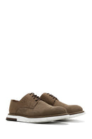 Men's Mink Nubuck Leather Casual Shoes | Derimod Men's Mink Nubuck Leather Casual Shoes | Derimod