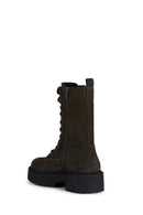 Geox Women's Anthracite Spherica Ec7 Suede Leather Boots | Derimod Geox Women's Anthracite Spherica Ec7 Suede Leather Boots | Derimod