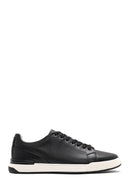 Men's Black Lace-up Leather Sneaker | Derimod Men's Black Lace-up Leather Sneaker | Derimod