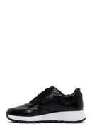 Kadın Siyah Kalın Tabanlı Deri Sneaker | Derimod Kadın Siyah Kalın Tabanlı Deri Sneaker | Derimod