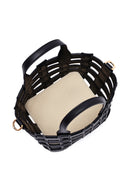 Woman Black Long Strap Knitted Shoulder Bag | Derimod Woman Black Long Strap Knitted Shoulder Bag | Derimod