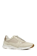 Geox Kadın Bej Sukie Bağcıklı Süet Deri Sneaker | Derimod Geox Kadın Bej Sukie Bağcıklı Süet Deri Sneaker | Derimod