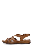 Kadın Taba Deri Comfort Sandalet | Derimod Kadın Taba Deri Comfort Sandalet | Derimod