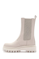 Women's Beige Thick Soled Chelsea Boots | Derimod Women's Beige Thick Soled Chelsea Boots | Derimod