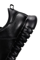 Erkek Siyah Bağcıklı Deri Sneaker | Derimod Erkek Siyah Bağcıklı Deri Sneaker | Derimod