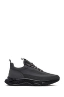 Derimod Zero Male Gray Thick-Soled Lace-Up Fabric Sneaker | Derimod Derimod Zero Male Gray Thick-Soled Lace-Up Fabric Sneaker | Derimod