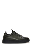 Men's Green Leather Sneaker | Derimod Men's Green Leather Sneaker | Derimod