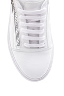 Men's Leather Zipper Detailed Sneaker | Derimod Men's Leather Zipper Detailed Sneaker | Derimod
