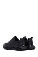 Erkek Siyah Bağcıklı Kalın Tabanlı Kumaş Sneaker | Derimod Erkek Siyah Bağcıklı Kalın Tabanlı Kumaş Sneaker | Derimod