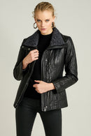Daniela Women's Leather Jacket | Derimod Daniela Women's Leather Jacket | Derimod