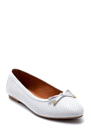 Women's Leather Printed Ballerinas | Derimod Women's Leather Printed Ballerinas | Derimod
