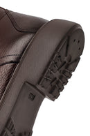 Male Brown Lace-up Zip Closure Leather Casual Boots | Derimod Male Brown Lace-up Zip Closure Leather Casual Boots | Derimod