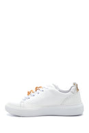 Women's White Leather Chain Sneaker | Derimod Women's White Leather Chain Sneaker | Derimod