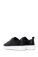 Erkek Siyah Bağcıklı Deri Sneaker | Derimod Erkek Siyah Bağcıklı Deri Sneaker | Derimod