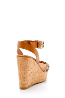 Women's Leather Wedge Heeled Sandals | Derimod Women's Leather Wedge Heeled Sandals | Derimod
