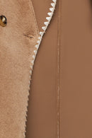 Montana Women's Brown Teddy Coat | Derimod Montana Women's Brown Teddy Coat | Derimod