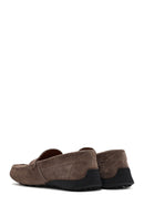Erkek Vizon Süet Deri Loafer | Derimod Erkek Vizon Süet Deri Loafer | Derimod