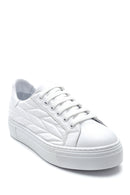 Women's Leather Patterned Sneaker | Derimod Women's Leather Patterned Sneaker | Derimod