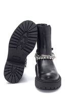 Women's Leather Chelsea Chain Boots | Derimod Women's Leather Chelsea Chain Boots | Derimod