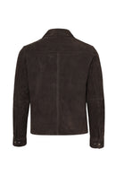 Morata Men's Brown Nubuck Leather Jacket | Derimod Morata Men's Brown Nubuck Leather Jacket | Derimod