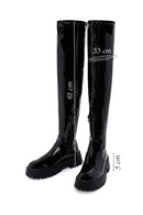 Women's Black Laptop Thick Soled Zippered Casual Boots | Derimod Women's Black Laptop Thick Soled Zippered Casual Boots | Derimod