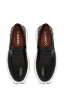Men's Black Thick-Soled Leather Casual Loafer | Derimod Men's Black Thick-Soled Leather Casual Loafer | Derimod