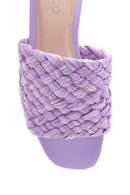 Women's Purple Straw Flat Slippers | Derimod Women's Purple Straw Flat Slippers | Derimod